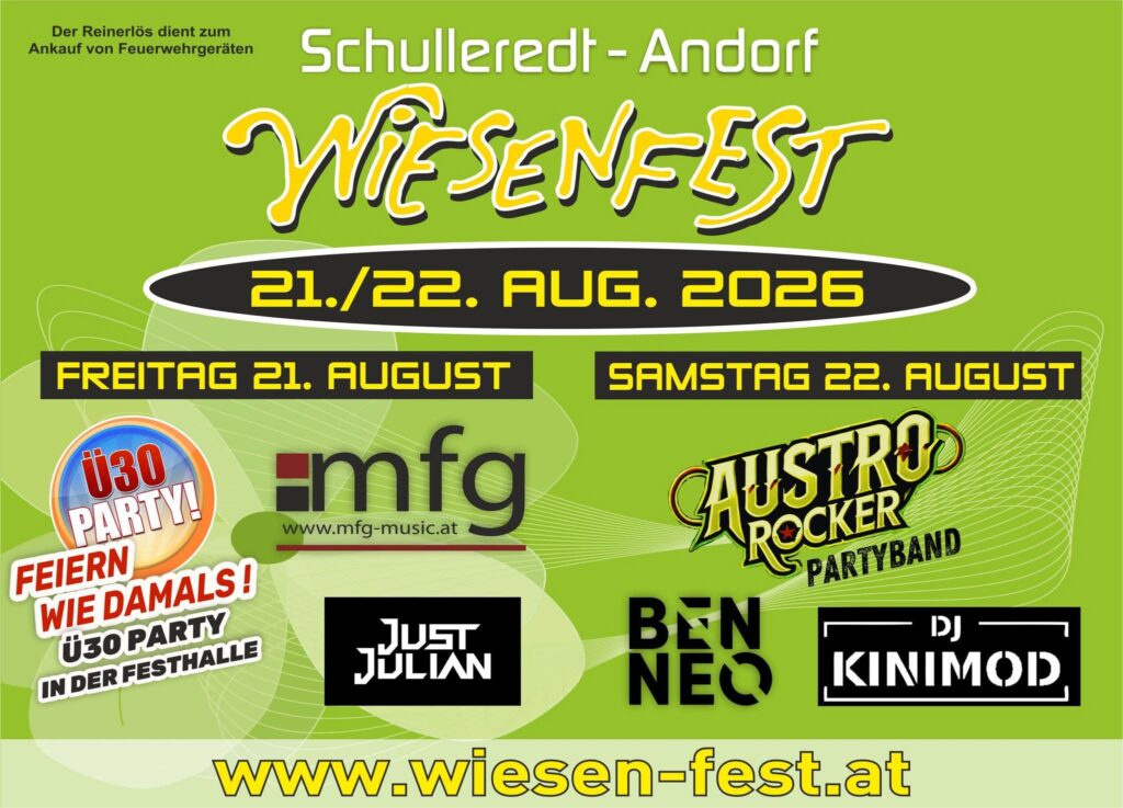 Wiesenfest Schulleredt – Andorf 2026